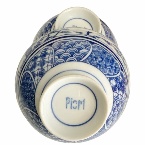 Vintage Blue and White Pier 1 Rice Bowls Set of 2 Asian Style - Picture 5 of 10